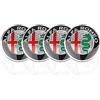 SANSANS 4 Pezzi Coprimozzo per Alfa Romeo Mito 50mm, Coprimozzi Ruota in Metallo, Plastica, B