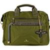 NAJ OLEARI Borsa Donna In Nylon Cartella Multitasche Portadocumenti Multiuso ART. 61834 Prodotto Realizzato con 100% Nylon Riciclato (VERDE MILITARE)