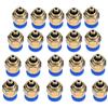 Hilitand Raccordi pneumatici per tubi pneumatici Raccordi a innesto rapido a filetto maschio rapido(PC4-M5 20pcs)