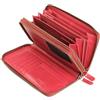 Lavalen® Portafoglio Donna Firmato Pelle Vera - Portamonete Grande Capacità con RFID - Porta Tessere Elegante - Portafoglio Donna Grande - Idea Regalo Perfetta - Due Cerniere, Rosso liscio