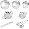 Torytoe Set di Stampi per Ravioli, 7 Pezzi Ravioli Dumpling Maker Stampo per Ravioli in Acciaio Inox con Cucchiaio per il Ripieno e Tagliapasta Macchina per ravioli per Utensili da Cucina