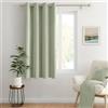 MIULEE Tende Oscuranti per Interni 1 Pezzi 140x185 CM, Tenda Verde Salvia Coprente Termiche Isolanti per Interno con Anelli, Tenda Oscurante Finestra Camera da Letto Salotto