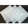 Generisch AUDE Home Confezione da 3 centrini 30 x 30 cm, con motivo stella alpina ricamata