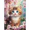 CEOVR Diamond Painting Kit Completo Gatto 5D Diamond Painting,Diamond Painting Adulto Fiori e Cuccioli di Gatto,30x40 cm Pittura Diamante,Simpatici Animali Diamanti Painting,Painting Diamond 5D