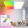 BestLuz Lampada da soffitto a LED, 42 x 42 cm, 24 W, RGBW + bianco neutro, 4000 K, con effetto retroilluminazione, telecomando, pannello LED per bagno, camera da letto, soggiorno, cucina, ultra
