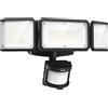 LEPOWER Luce di inondazione a LED per esterni, con sensore di movimento, 1500 lm, 5000 K, IP65, impermeabile, senza fili con funzionamento a batteria, per garage, cortile, veranda