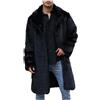 KHIRVWL Uomo Giacca di Pelliccia Sintetica Invernale Cappotti con Peluche Taglie Forti Imbottito Caldo Giacche Giubbotto Uomo Eleganti Giubbino Invernale Manica Lungo Antivento Spessa Parka Cardigan
