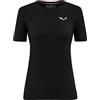 Salewa Cristallo Warm Amr W T-SRT. Maglietta a Maniche Corte, Nero, XL Donna