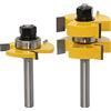 WSOOX 2 frese con scanalatura e linguetta, gambo da 8 mm, fresa a scanalatura e linguetta, fresa per scanalatura, fresa per lavorazione del legno