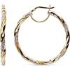 LeCalla 925 Argento Sterling Orecchini a cerchio Gioielli Placcati oro 14K Bicolore Leggero Design Italiano Orecchini a cerchio grandi per donne 50 MM