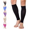 TOFLY - 1 Paio di Calze a Compressione per Polpaccio, 20 - 30 mmHg per Sport, Corsa, Ciclismo, Viaggio, Uomo, Black, 3XL