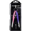 STAEDTLER Mars Comfort 556 Compasso - rosa neon/viola, Ø 23 cm | Compasso di precisione con guida a fuso & comando centrale - astuccio - Art.-Nr. 556 00-N2