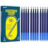Donluhu Mine di ricambio cancellabili Pilot - Set da 12 pezzi, compatibili con FriXion Ball& Clicker [0,7 mm]