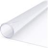 ANRO Tovaglia trasparente, trasparente, trasparente, 0,3 mm, rotonda, 120 cm, con orlo