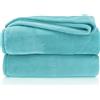 heimtexland Oekotex, morbida coperta da soggiorno, in flanella, calda, coperta per divano e divano, senza pelucchi, coperta in pile, super morbida, 130 x 170 cm, tipo 380, colore: petrolio turchese