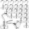 FPMYB 20Pezzi 16mm Ganci Magnetici 10KG forza Neodimio Calamita con Gancio Potente Piccole, Pesante Magnete Ganci per Frigorifero da Cucina,Griglia, Soffitto