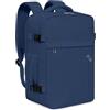 KIRFEIHT Zaino da viaggio da cabina 40 x 20 x 25 cm - Zaino scuola con porta USB - Blu