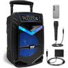Pyle Speaker Bluetooth Portatile da 800 Watt con Subwoofer da 30,48 cm e Tweeter da 2,54 cm, Registrazione, Ingresso Microfono, Luci da Festa, USB/SD, Radio
