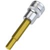 Hazet 8801A-1/4 Inserto Chiave a Bussola per Giraviti, Oro, Attacco Quadro, Cavo, 10 mm 3/8 di Pollice