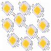 Hyuduo SMD Chip COB Light, 10Pcs 10W LED SMD Chip COB DC 9 12V per Lampada di Inondazione Sostituzione Lampadina Luce Bianca Calda Pura, Torce Portatili di Base (Bianco caldo)