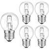 SCNNC Lampadina G45 E27 Dimmerabile 230V, Bianco Caldo 2700k, Trasparente Lampadine Golf E27 G45 per Soggiorno Camera da Letto Corridoio, 5 Pezzi
