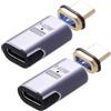 IVIVTOR Adattatore USB C Magnetico - Confezione da 2 140W Adattatore Magnetic USB-C Dritto Trasmissione dati a 40 Gbps per Laptop, Tablet, Telefono