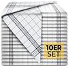 SIDORENKO Loco Bird strofinacci cucina cotone 50x70 cm grigio a righe - Set di asciugamani da cucina di alta qualità in 10 pezzi - Asciugapiatti Premium - stracci cucina in cotone per asciugare