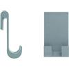 Libaro FARINI - Estrattore doccia XXL in acciaio inox con gancio in silicone, per bagno, doccia, piastrelle, finestre (gancio)