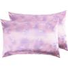 SURJION Set di 2 pendali Federe in Raso per Capelli e Pelle, Federe Cuscino con Cerniera Nascosta, Morbida Microfibra Federa Letto Copricuscini 50 x 75 cm (Unicorno rosa, 50x75cm 2 Pezzi Set)