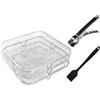 Sarini Set Accessori per Friggitrice ad Aria con Griglia in Acciaio Inossidabile Teglia da Forno Quadrata Rack Compatibile per Friggitrice da 5,5 L-8 L