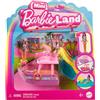 Barbie Mini BarbieLand - Set mini Barca dei Sogni e bambola, playset bambola 3,8 cm e veicolo con sorpresa cambia colore in acqua calda e fredda, giocattolo per bambini, 4+ anni, HYF41