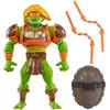 Masters of the Universe Origins - Michelangelo Turtles of Grayskull, action figure snodata con armatura e accessori, crossover tra MOTU e Tartarughe Ninja, giocattolo per bambini, 6+ anni, HTH13