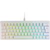 Mars Gaming MARSGAMING MKMINIPRO, Tastiera Meccanica Ultra-Compatta 60%, Switch Meccanici Hot-Swappable, RGB Chroma, Tastiera Gaming Antighosting, Multipiattaforma, Interruttore Silenzioso, US, Bianco