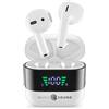 Music Sound, SPARK, Auricolari TWS, Bluetooth, Wireless, Display LED, Play Time 30 Ore, Pairing Automatico, Controlli Touch Sugli Auricolari, Bianco