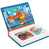 Janod - Magnéti'Book Pompieri - Gioco Educativo Magnetico 60 Calamite + 18 Modelli - Giocattolo per Bambini in Cartone FSC - Sviluppa la Manualità e la creatività - dai 3 Anni