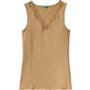 United Colors of Benetton Canotta 3op81h008, Canottiera Donna, Cammello 193, S