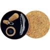Fackelmann 49814 - Cofanetto per bottiglia di vino contenente 3 pezzi, cavatappi, tappo per vino, collare antigoccia, scatola vino rosso, confezione regalo, idea regalo, sughero, acciaio inox,