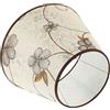 Cabilock Paralume A Botte Con Floreale Paralume In Tessuto Di Stoffa Vintage Fiore Paralume Per Lampadario Lampada Da Tavolo Lampada Da Applique Da Parete E27 Grigio