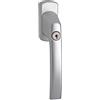 MACO Harmony 220630 - Maniglia per finestra con perno quadro e cilindro serratura, 7 x 35 mm, 1 pezzo, colore: argento anodizzato