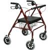 Clinic Farm DEAMBULATORE PIEGHEVOLE LEGGERO ROLLATOR PER DISABILI GIRELLO ruote in PVC da 6