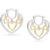 LeCalla Orecchini a cerchio in argento sterling 925 amore cuore infinito collegati a clic top orecchini per le donne, Argento, Nessuna pietra preziosa