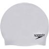 Speedo Unisex Plain Moulded Silicone Swimming Cap | Tried and Trusted, Blue/Silver, One Size