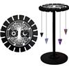 CHGCRAFT Supporto per Pendolo Albero a Vita Espositore In Cristallo di Legno Espositore A Pendolo Scaffale per Streghe Scaffale In Cristallo Nero Supporto A Pendolo per Pietra di Cristallo