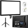 Bonvvie Kit LED Luce Video, Luce Fotocamera 3000-6500K per Fotografia all'aperto, Vlog, Videoconferenza, Live Stream, Luce Studio Bicolore con Batteria Ricaricabile da 5000 mAh, Slitta a Freddo