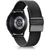 CeiBand 20mm Cinturino Metallo per Samsung Galaxy Watch 6 Classic (43mm 47mm)/Galaxy Watch 6 (40mm 44mm), Acciaio Inossidabile Cinturino di ricambio per Samsung Galaxy Watch 5 (40mm 44mm) - Nero