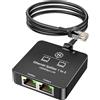 KiwiBird Switch ethernet 2 Porte, Splitter ethernet, 1000Mbps sdoppiatore Cavo LAN RJ45 gigabit, Mini Switch 1 Ingresso 2 uscite per Cat 8 7 6 5e 5 Compatibile con Router Fibra Ottica PC TV Box PS5