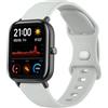 Tobfit Cinturino per Amazfit GTS 2 Mini/GTS 4 Mini/GTS 2/GTS, Cinturino in Silicone Morbido Cinturino per Amazfit Bip 3/Bip U/Bip Lite/Bip S/Bip/Amazfit GTS 4/GTS 3/GTS 2e/GTR 42mm (Grigio)