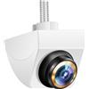 Zoelele Telecamera di Backup AHD 1080P per Auto, Telecamera di Retromarcia Grandangolare da 170 ° con Traiettoria Dinamica e Visione Notturna Chiara, Telecamera di Backup Rotante a 360 ° (Bianco)