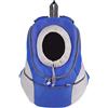 Ducomi Pets Courmayeur Zaino Trasporto Cani e Cuccioli in Tessuto a Maglia Elastico e Traspirante - Trasportino Cane Taglia Grande Media e Piccola - Borsa Porta Animali Morbida Solida (XL, Blue)