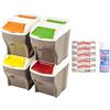 yeshi Set Bama Poker : Pattumiera Plus 4x27 Lt + 5 Rotoli Sacchetti 65X54 cm + Hygienfresh Odor Blok 400 ml